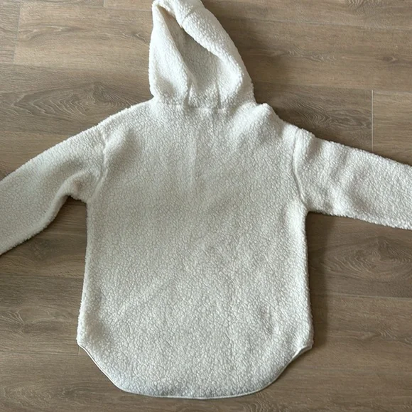 NWT H&M Cream Sherpa Hoodie size M - Picture 3 of 3